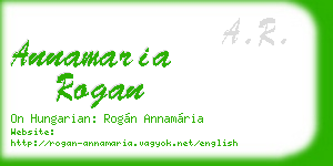 annamaria rogan business card